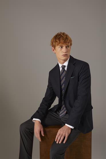 SINGLE BREASTED JACKET BLUE NAVY