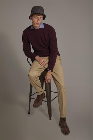chino single pince BEIGE