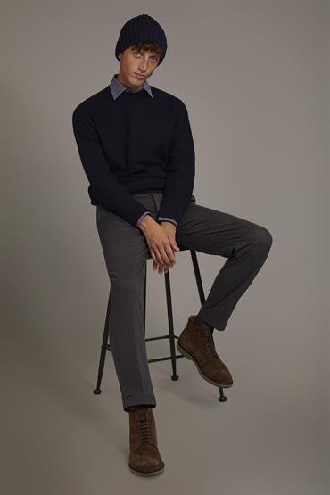 chino single pince DK GREY