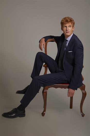 NOTCH SINGLE BREASTED SUIT BLUE