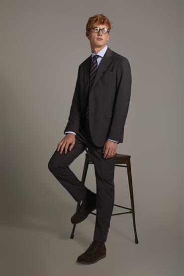 NOTCH SINGLE BREASTED SUIT BROWN