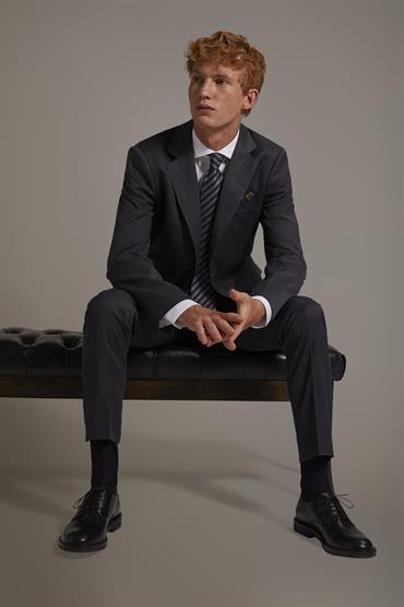 NOTCH SINGLE BREASTED SUIT GREY