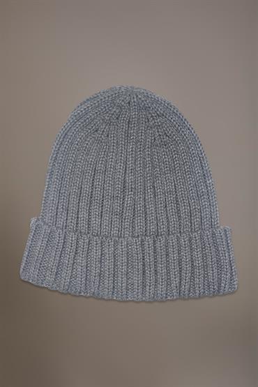 RIB BEANIE HAT GREY