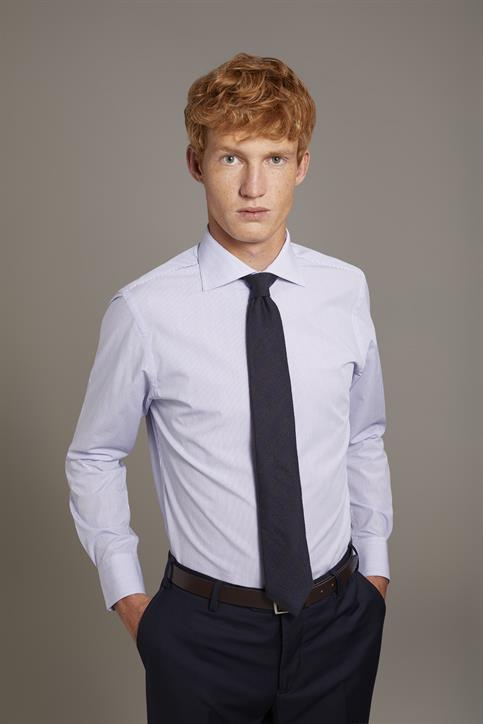 FRENCH COLLAR CLASSIC FIT CLASSIC SHIRT WHITE/BL