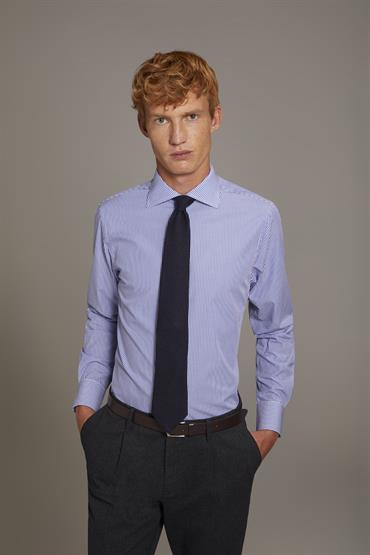 FRENCH COLLAR CLASSIC FIT CLASSIC SHIRT WHITE/BL