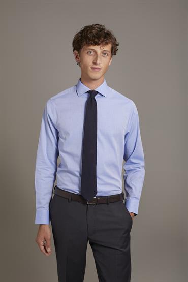 FRENCH COLLAR CLASSIC FIT CLASSIC SHIRT DK SKY