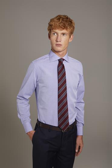 FRENCH COLLAR SLIM FIT CLASSIC SHIRT WHITE/BLUE