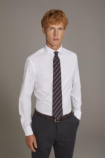 FRENCH COLLAR SLIM FIT CLASSIC SHIRT WHITE