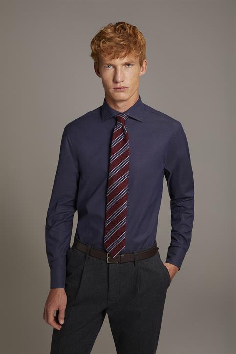 FRENCH COLLAR CLASSIC FIT CLASSIC SHIRT DK BLUE