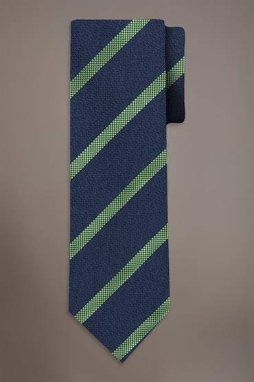 BAMBOO BLEND TIE BLUE/LT GREEN