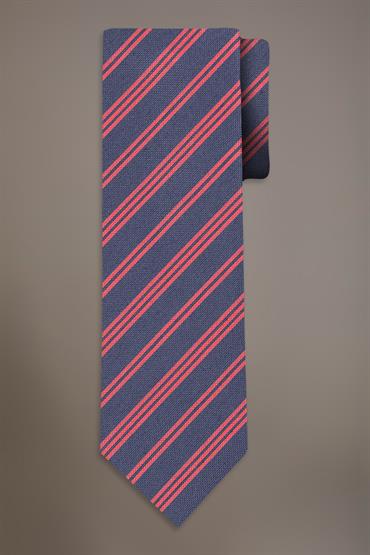 BAMBOO BLEND TIE BLUE/RED