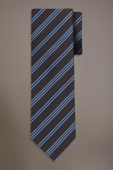BAMBOO BLEND TIE BROWN/DENIM
