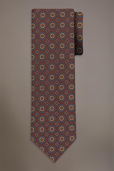 PRINTED TIE BROWN