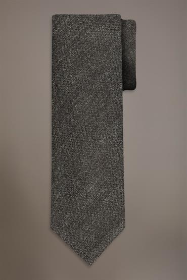 WOOL BLEND TIE ANTHRACITE