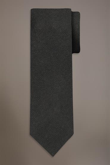 WOOL BLEND TIE BLACK