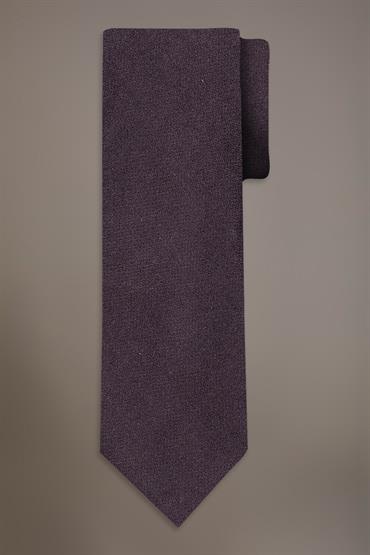 WOOL BLEND TIE BORDEAUX