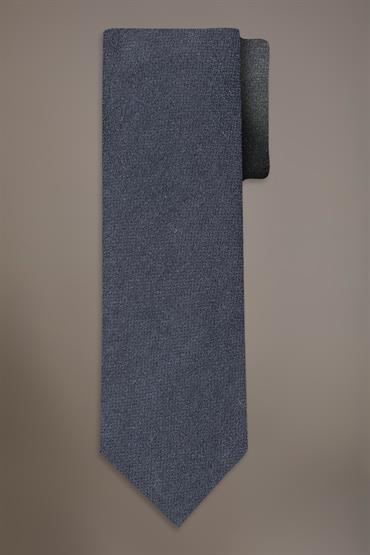 WOOL BLEND TIE DK BLUE