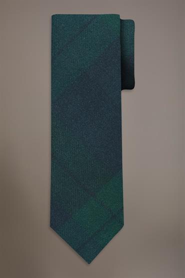 WOOL TOUCH TIE GREEN-BLUE