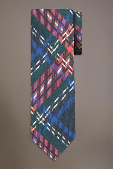 WOOL TOUCH TIE RED-GREEN