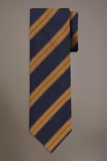 WOOL BLEND TIE BLUE