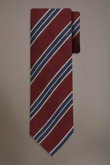 WOOL BLEND TIE BORDEAUX