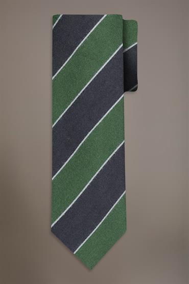 WOOL BLEND TIE GREEN/BLUE