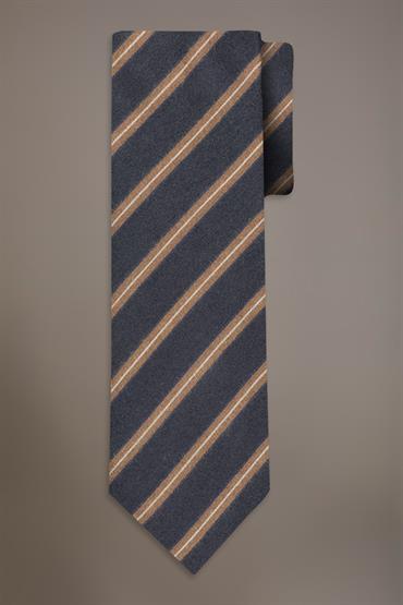 WOOL BLEND TIE BLUE