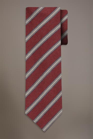 WOOL BLEND TIE BORDEAUX