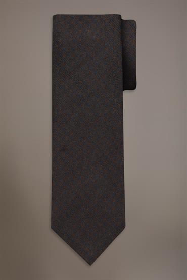 WOOL BLEND TIE BROWN