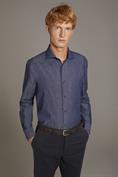 FRENCH COLLAR SLIM FIT CASUAL SHIRT