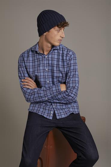 FRENCH COLLAR SLIM FIT CASUAL SHIRT