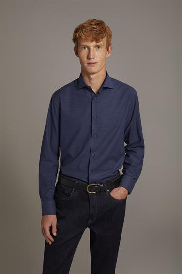 FRENCH COLLAR SLIM FIT CASUAL SHIRT