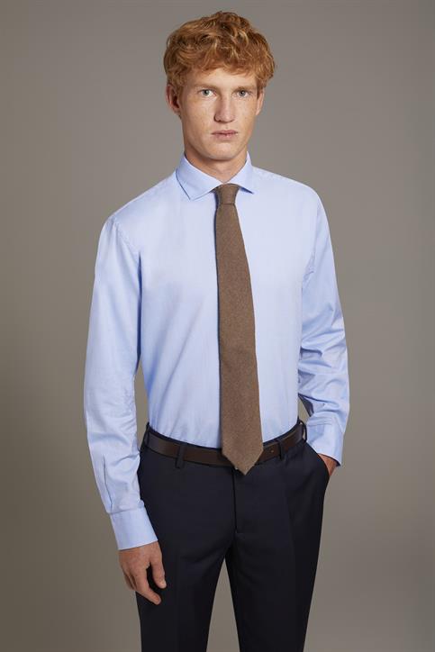 FRENCH COLLAR SLIM FIT CASUAL SHIRT