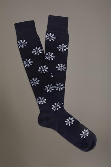 SOCKS DK BLUE/OFF WHITE