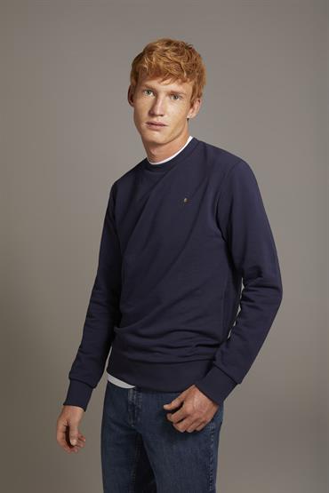 SWEATSHIRT ROUND NECK DK BLUE
