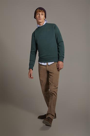 SWEATSHIRT ROUND NECK FOREST GREEN