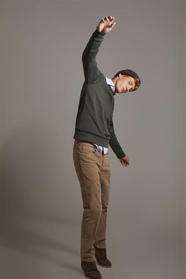 SWEATSHIRT ROUND NECK MILITARY
