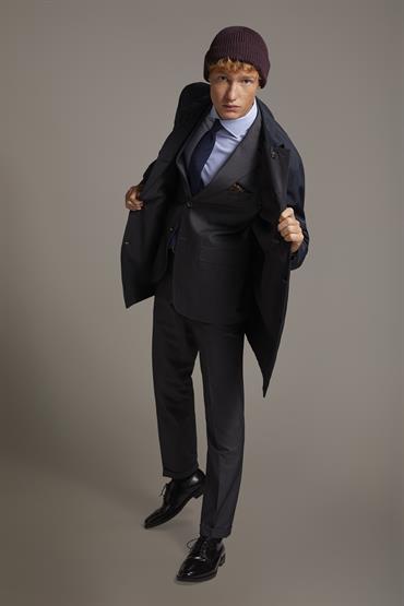 RAINCOAT DOUBLE FACE BLUE/GREY