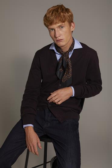 CARDIGAN SWEATER BORDEAUX