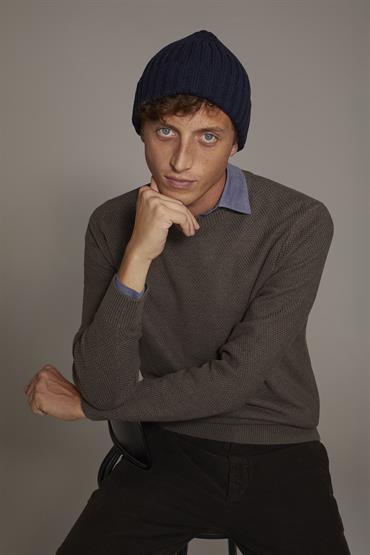 ROUND NECK SWEATER TAUPE