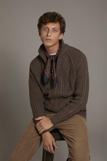 CARDIGAN SWEATER TAUPE