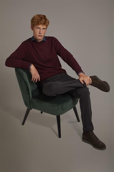 ROUND NECK SWEATER BORDEAUX