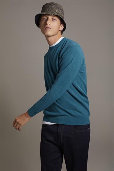 ROUND NECK SWEATER PETROL