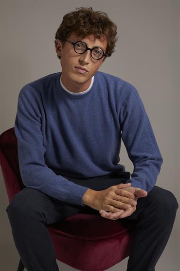 ROUND NECK SWEATER STEEL