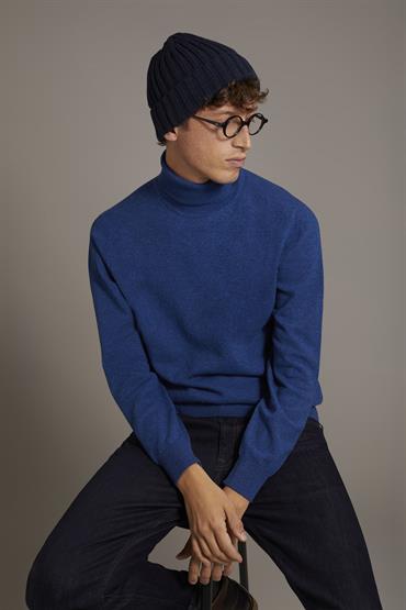 TURTLE NECK SWEATER INDIGO