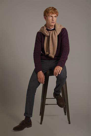 ROUND NECK SWEATER BORDEAUX