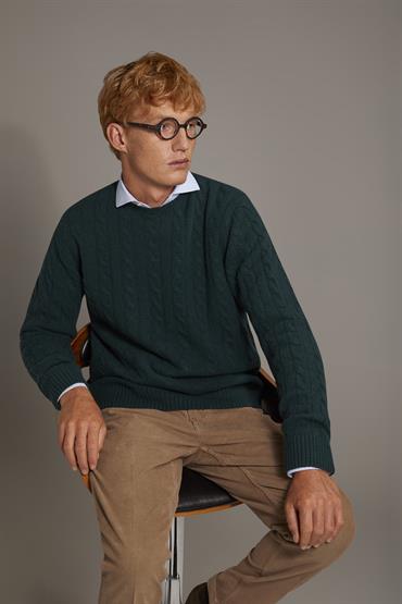 ROUND NECK SWEATER GREEN