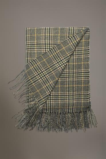 SHAWL 140 X 180 CM  + 13CM FRINGES BEIGE