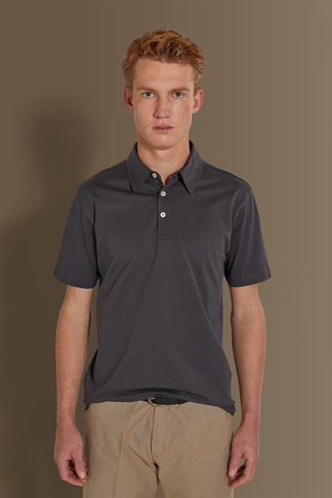 short sleeve polo ASPHALT