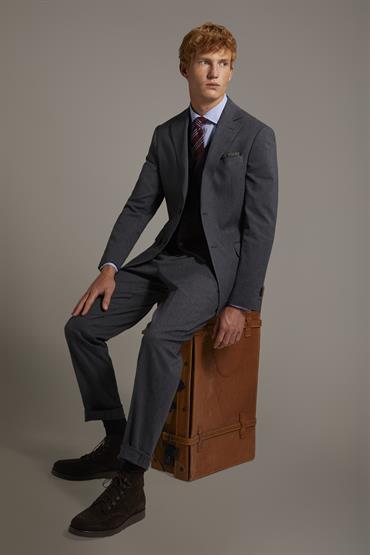 NOTCH SINGLE BREASTED SUIT GREY
